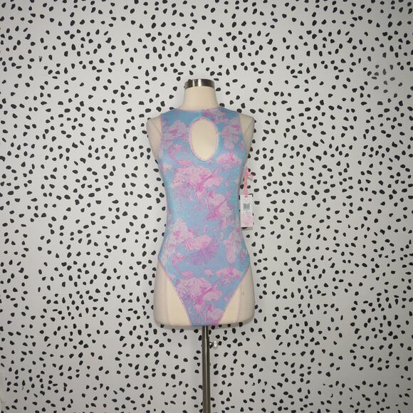 LoveShackFancy x Hurley Under the Sea Mermaid Print Cut Out One Piece Swimsuit - Picture 4 of 16